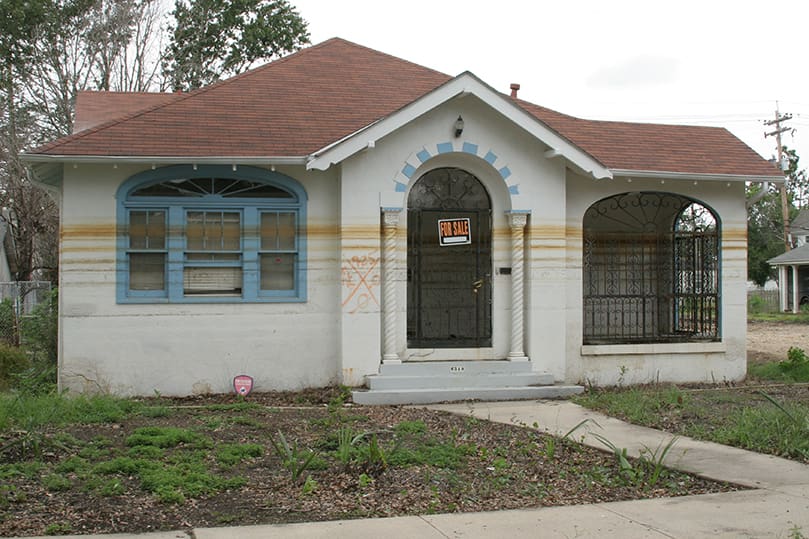 The water line across the home in New Orleans' Lakeview neighborhood is a visible sign of the severe flooding and water damage sustained by many of the city's residents. Photo By Michael Alexander