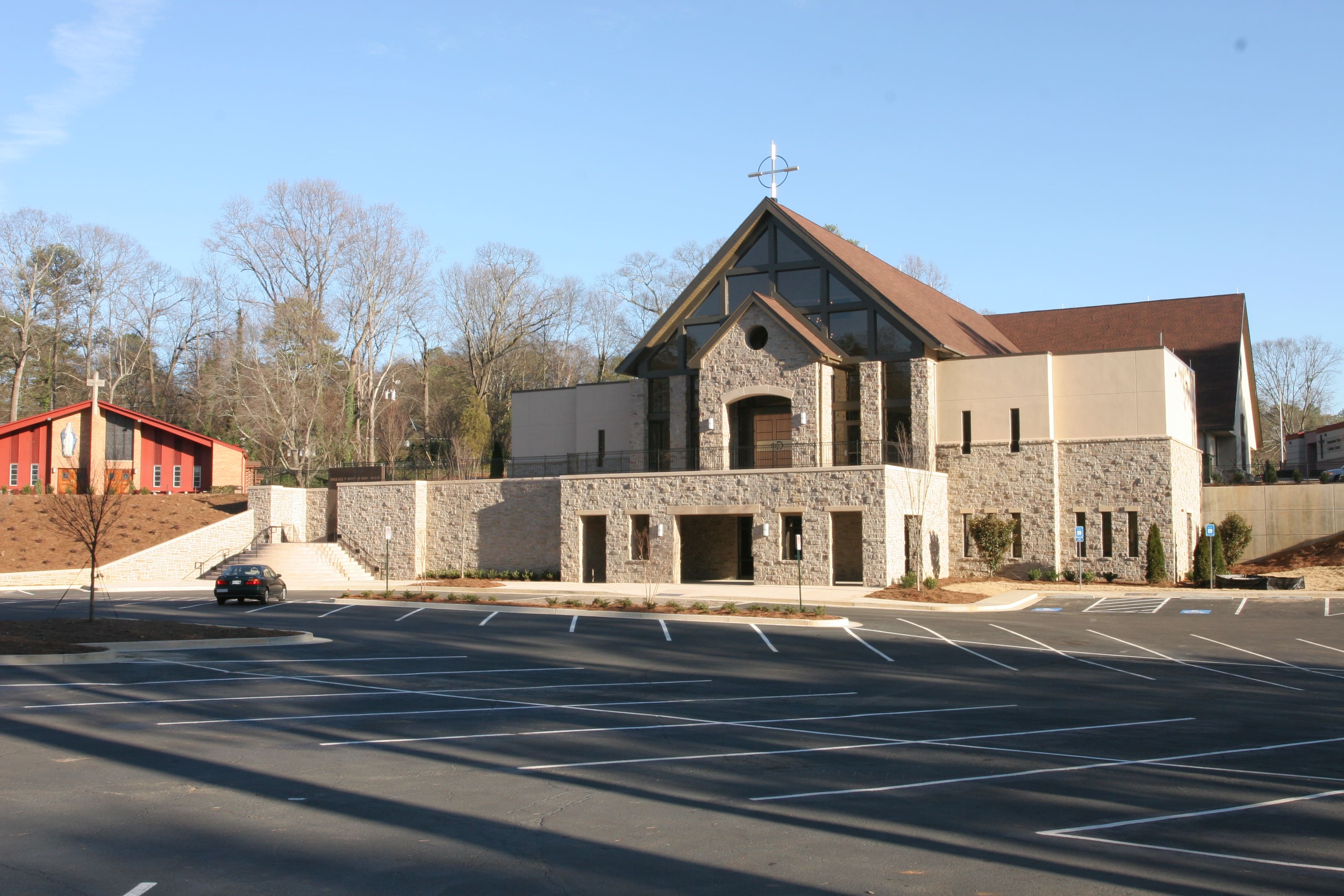 The new Immaculate Heart of Mary Church on Briarcliff Road in Atlanta is 17,000 square feet and the seating capacity is 832, nearly 300 more than the old church. Photo By Michael Alexander