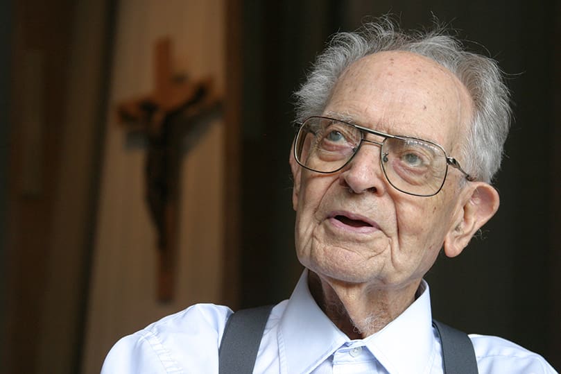 Holy Cross Church parishioner Jim Kelly turned 101 on June 22. The Philadelphia native and widower retired from General Electric as an engineer. Photo By Michael Alexander