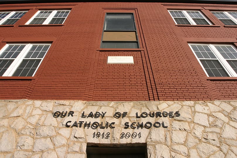 Our Lady of Lourdes School was established in 1912 through the support of Mother Katharine Drexel, founder of the Sisters of the Blessed Sacrament. The school closed in 2001. Photo By Michael Alexander