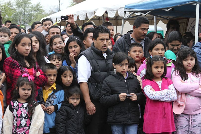 Dancers and a mariachi band entertained members of the congregation prior to the Mass of dedication. Photo By Michael Alexander
