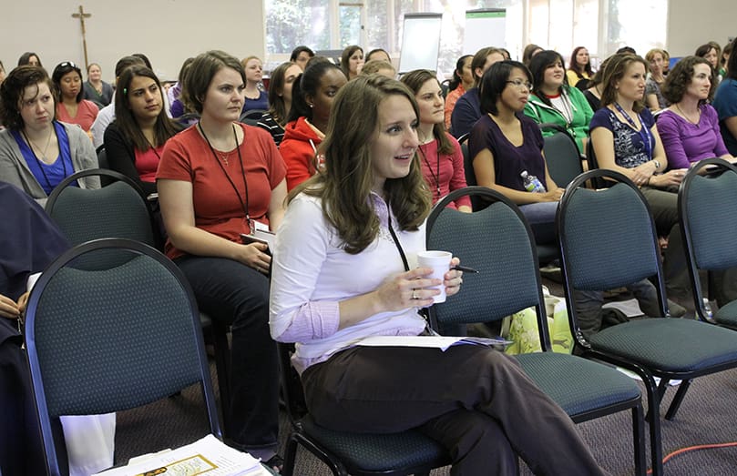 Julia Henkels, front row, was one of the volunteer organizers for the Saved In Hope Retreat at the Simpsonwood Conference Center, Norcross. Henkels is doctorate candidate in bioengineering at the Georgia Institute of Technology, Atlanta.