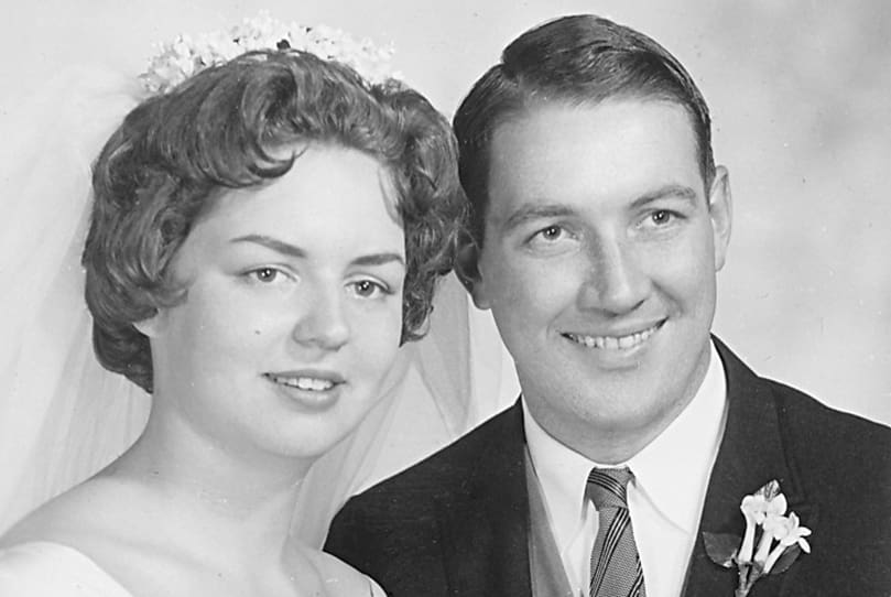 Carol and Joseph Kelly were married in the Greenpoint neighborhood of New York City’s Brooklyn borough at St. Stanislaus Kostka Church on June 30, 1962. They attend St. Ann’s Church, Marietta.