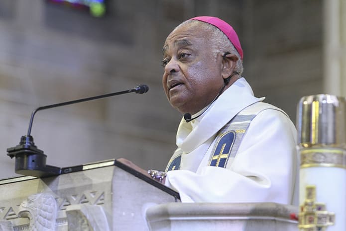 Archbishop Wilton D. Gregory served as the homilist and main celebrant for the third annual Blue Mass at the Cathedral of Christ the King, Atlanta. Photo By Michael Alexander