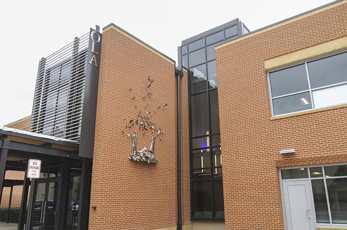 The new 24,000-square-foot education wing at Our Lady of the Assumption School, Atlanta, opened to administrators and students after the Thanksgiving break. It houses the main entrance and reception area, administrative offices, middle school and pre-kindergarten classrooms, STEM lab and a new cafeteria with a full kitchen. Photo By Michael Alexander