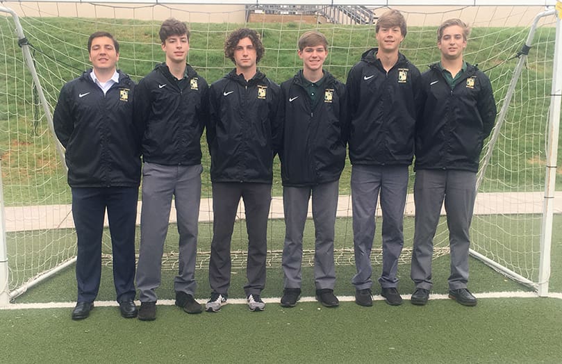 The Pinecrest Academy boys soccer players named to the all-area soccer teams for Class 1A-Private Area 8 include (l-r) Connor Sassine; Jake Lair; Nicolas Martelli; Colin Brown; Brendan Kane and Matt Del Balzo. Photo By Lisa Alvarez Del Pino