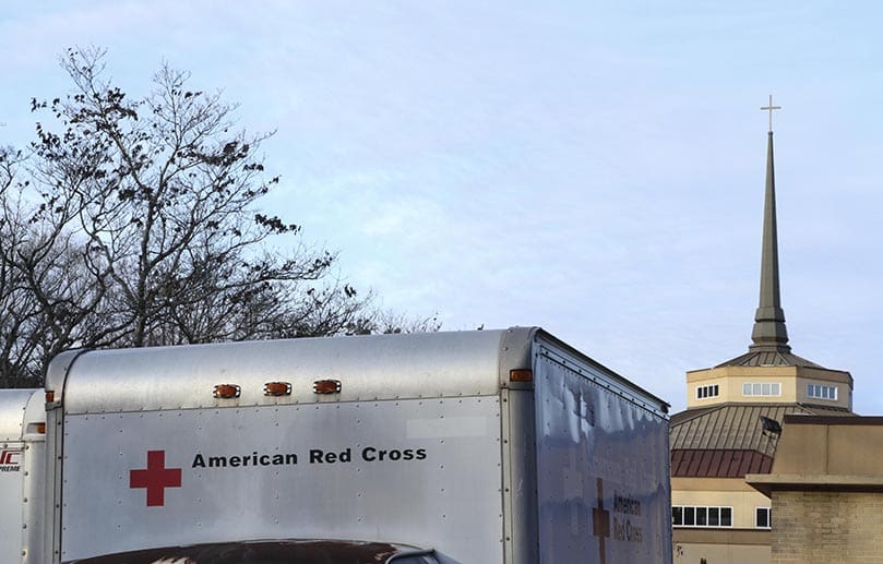 Holy Cross Church, Atlanta, and the American Red Cross combined forces during the 10th annual Bob Buechner Blood Drive. Photo By Michael Alexander