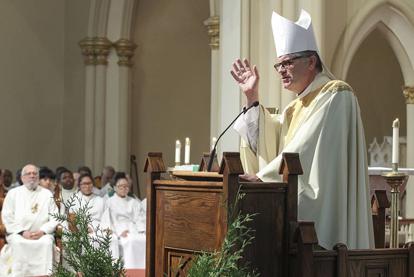 Bishop Bernard E. Shlesinger III was the homilist and main celebrant for the Jan. 18 Martin Luther King Jr. Eucharistic Celebration at the Shrine of the Immaculate Conception, Atlanta. Photo By Michael Alexander