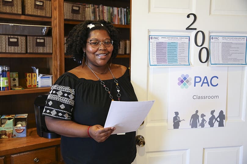 Courtney Cook is the director of education for the Pregnancy Aid Clinic, which offers a number of different life skills and parenting courses to men and women. Photo By Michael Alexander