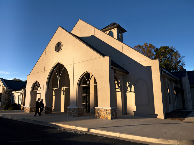 DAWSONVILLE, GA - NOVEMBER 1, 2021: An exterior view of Christ the Redeemer Church. Photographer: Johnathon Kelso