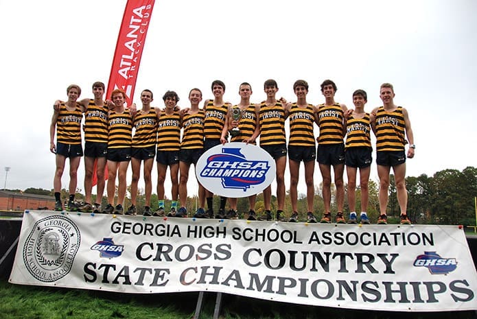 After finishing as the state runner-up in 2014, the Marist School boys cross-country team won the Class AAAA state championship this year by edging out St. Pius X High School.