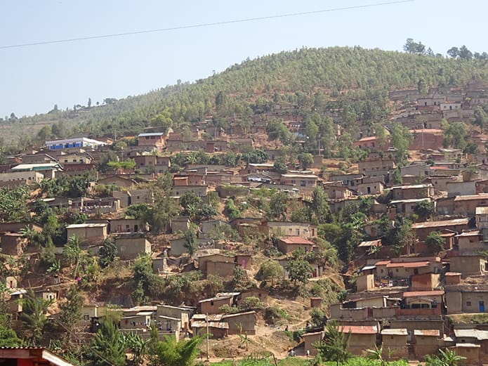 This is a scene in surrounding Kigali, the capital and largest city in Rwanda.