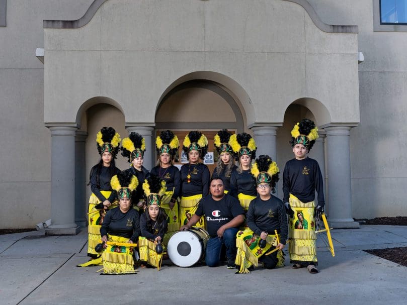 The Forest Park Danza San Felipe de Jesús group took part in San Felipe De Jesús Church's celebrations of the feast of Our Lady of Guadalupe. Photo by Johnathon Kelso