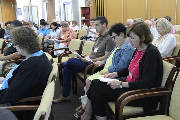 A number of people attended the day of prayer and reflection at the Ignatius House Jesuit Retreat Center, Atlanta, July 31. It was the feast day of St. Ignatius of Loyola, the Spanish priest and founder of the Society of Jesus (Jesuits). The feast day celebration concluded with an open house of the retreat center. Photo By Michael Alexander