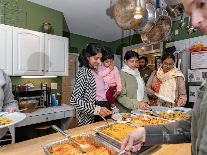 Lunch is served at the Catholic Center at Kennesaw State University. Photo by Johnathon Kelso