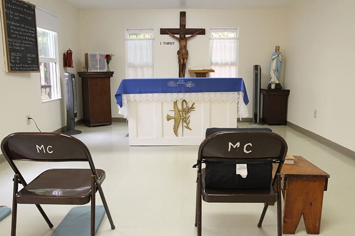 The Missionaries of Charity come together in their convent chapel for morning prayer and meditation (6-7 a.m.), followed by Mass (7 a.m.) noon prayer, adoration and holy hour (2-3 p.m.), evening prayer (7 p.m.) and conclude with night prayer (9 p.m.). Photo By Michael Alexander