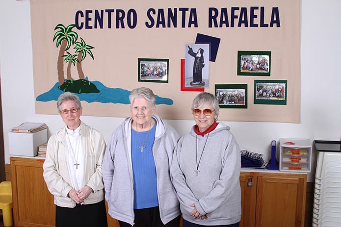 Handmaids of the Sacred Heart of Jesus Sisters (l-r) Angela Cordero, Marietta Jansen, and Margarita Martin work and reside at Oasis CatÃ³lico Santa Rafaela, which was founded by their order in 2002. Photo By Michael Alexander