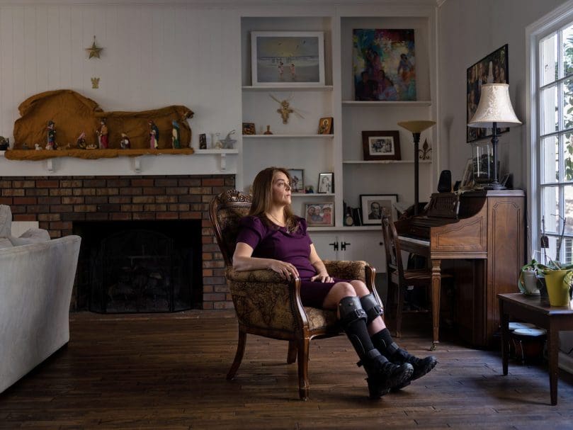 Author Paula Umana photographed at her home in Marietta. Diagnosed seven years ago with a paralyzing neurological disorder, she offers others hope in a new book. Photo by Johnathon Kelso