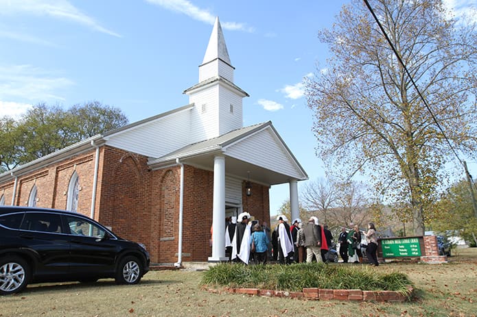 The Dade County Historical Society originally rented the Trenton church, located in Georgia’s farthest northwest county, to the St. Katharine Drexel Mission community before they eventually bought the church for $75,000. Photo By Michael Alexander