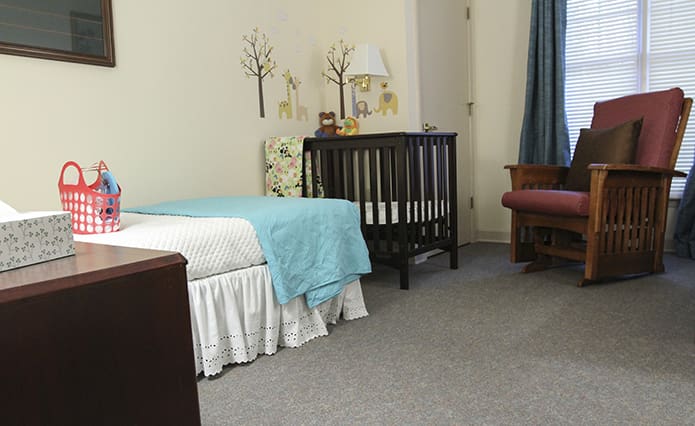 The East Point maternity home started serving its first three expectant mothers earlier this month. The home will eventually be able to house 12 women in total. Each room is named after a woman in the Bible. This particular room is named after the prophetess Anna. Photo By Michael Alexander