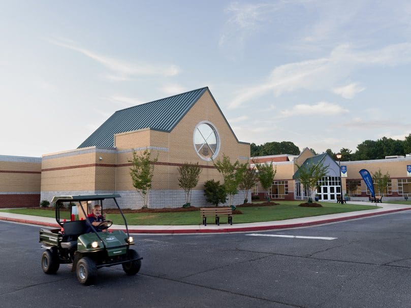 A morning view of St. Mary's Academy in Fayetteville on the first day of school,  Aug. 8. Photo by Johnathon Kelso
