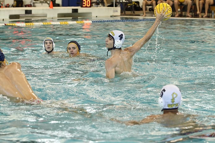 St. Pius X junior Anton Gudiswitz (#4) takes a shot at the goal during the Oct. 8 match against Marietta’s Wheeler High School Wildcats A-team. Photo By Michael Alexander