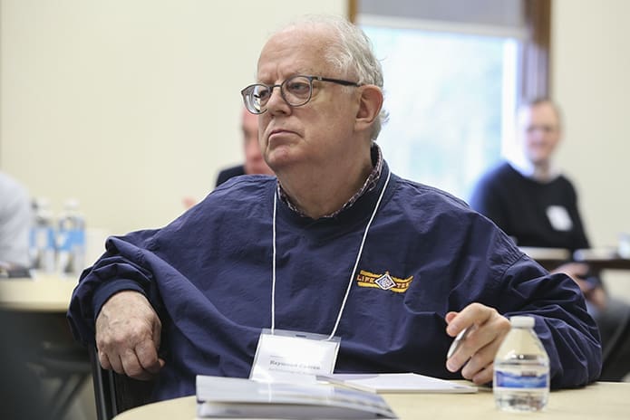 La Salette Father Ray Cadran, pastor of Church of St. Ann, Marietta, sits in on day two of the Toolbox for Pastoral Management. Photo By Michael Alexander