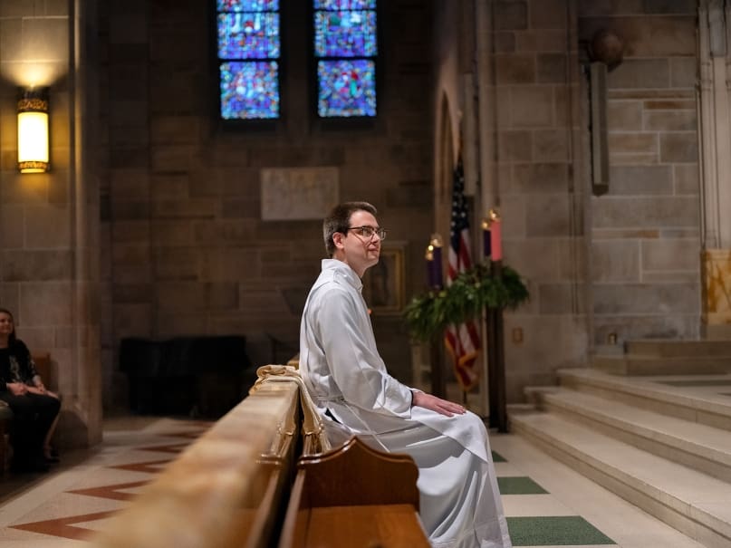 Seminarian Pete Coppola was ordained to the transitional diaconate on the Feast of the Immaculate Conception. Photo by Johnathon Kelso
