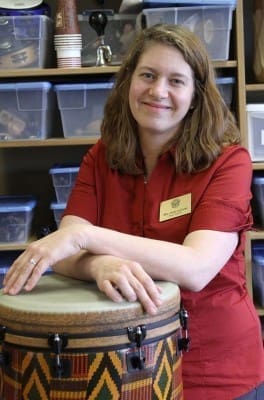Amy LoCurto is the music teacher at Notre Dame Academy, Duluth. LoCurto said music is a gift from God that is meant to be shared. (Photo By Michael Alexander) 