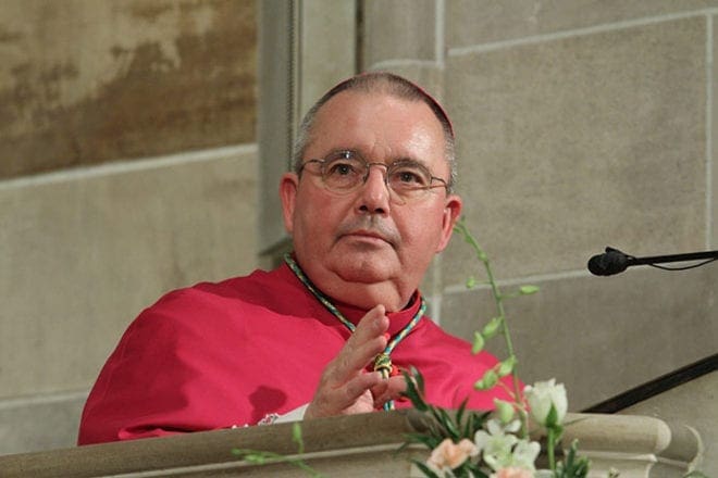 Bishop-designate David Talley delivers his homily during the evening prayer service on the eve of his episcopal ordination.