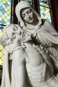 This statue of the Pieta is located at the Shrine of the Immaculate Conception, Atlanta. (Photo by Michael Alexander)