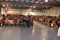 Six hundred people attend the first Mass at the new mission in northwest Georgia last November. St. Toribio Romo Mission, Chatsworth, is a mission of St. Joseph Church, Dalton. (Photos courtesy of Father Paul Williams)