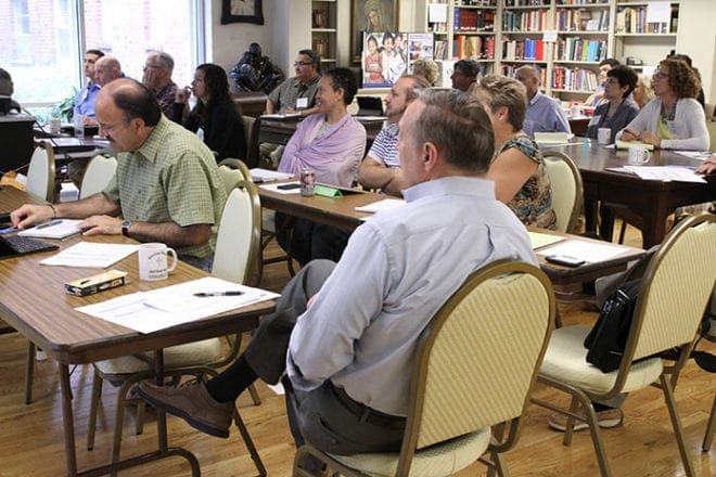 Nearly 30 people representing seven states, as well as Catholic Relief Services (CRS) headquarters staff from Baltimore, Md., were on hand for CRS’s Southeast Regional Gathering, which took place at Ignatius House, Atlanta, Aug. 13-15. Photo By Michael Alexander