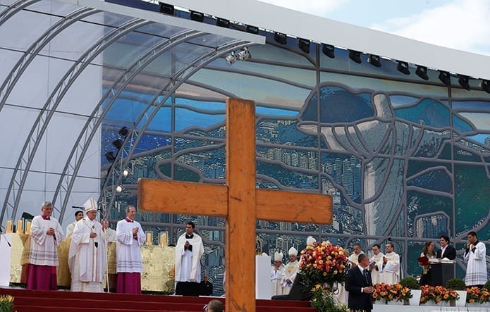 Pope Francis celebrates the closing Mass of World Youth Day vigil on Copacabana beach in Rio de Janeiro July 28.