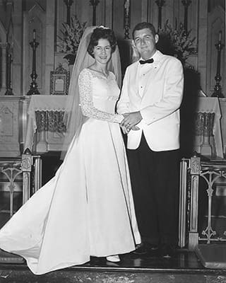 This is the wedding announcement photo that was published in the Aug. 22, 1963, issue of The Georgia Bulletin.