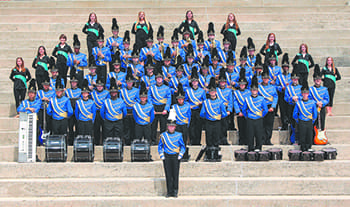 The St. Pius High School Marching Golden Lions band earned a third place overall at the 2013 Wolverine Classic competition, held Sept. 28 in Cumming.