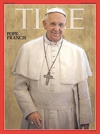 The cover of Time magazine's Person of the Year issue, featuring Pope Francis, is pictured in this Dec. 11 handout photo. CNS photo/Time Inc., handout via Reuters