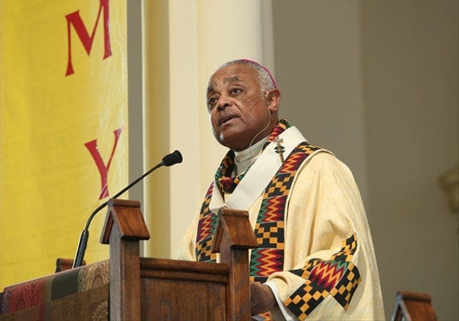 Archbishop Wilton D. Gregory was the principal celebrant and homilist for the Jan. 18 Martin Luther King Jr. Eucharistic Celebration at Atlanta’s Shrine of the Immaculate Conception. Photo By Michael Alexander