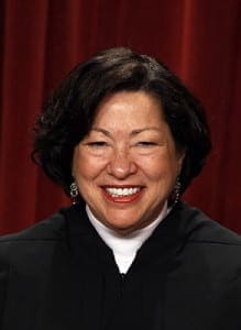 U.S. Supreme Court Justice Sonia Sotomayor issued an injunction Dec. 31 blocking for some Catholic entities enforcement of provisions of the Affordable Care Act that require employers to provide health insurance coverage for contraceptives. She is pictured in a 2010 file photo.