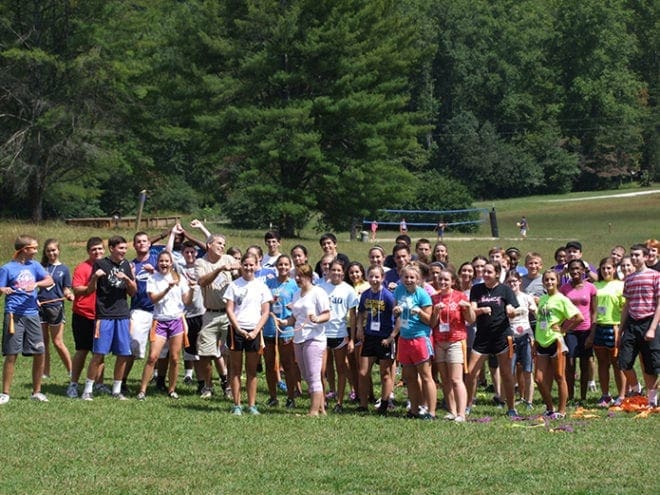 A recent retreat reveals the enthusiasm of the active and popular youth ministry program at Duluth’s St. Monica Church. The youth director is Melissa Ginther, who took over the program in 2012. Photo by David F. McLaughlin