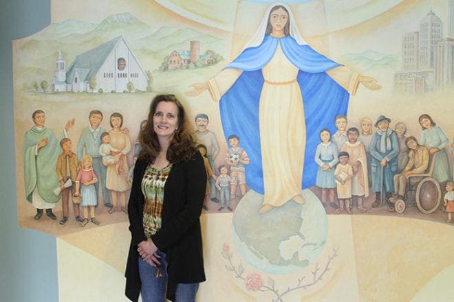 Susan Hage has been teaching religious education for over 10 years, and for the last 6 years she has been teaching the confirmation class. Photo By Michael Alexander