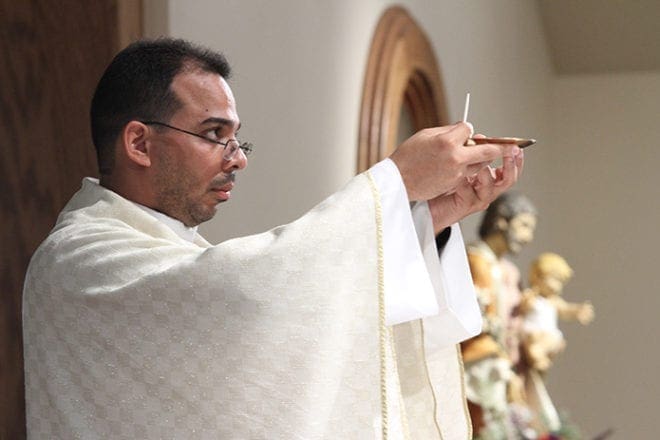 In July 2010 Father José Luis Hernández-Ayala was assigned to his first pastorate as the pastor of St. Mark Church in Clarkesville. Glenmary Mission priests served the northeast Georgia church until it became an archdiocesan parish in 1992. Photo By Michael Alexander