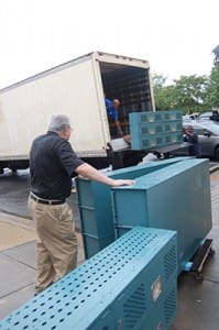 Lockers from St. Joseph School, Marietta, were donated to the new Cristo Rey Atlanta Jesuit High School. The 10-year-old lockers were slightly used, but in good condition and met a need at the brand-new high school whose inaugural freshman class entered in August.