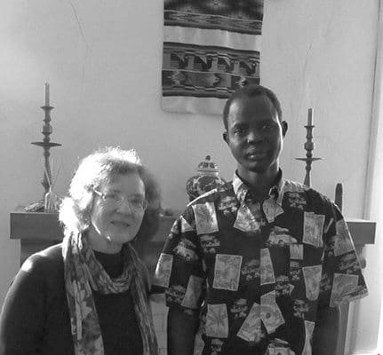 Estelle Ford-Williamson, left, helped Majok Marier tell his story of his experiences in “Seed of South Sudan: Memoir of a ‘Lost Boy’ Refugee.” Ford-Williamson, a former UPI wire services reporter, is a parishioner at Corpus Christi Church, Stone Mountain, as is Marier. Photo by Richard Willliamson