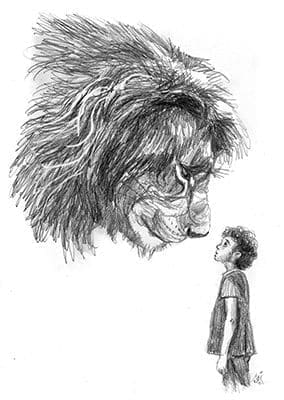 This illustration by Jef Murray, “Loving Aslan Too Much,” was published in the Feb. 5 Georgia Bulletin.