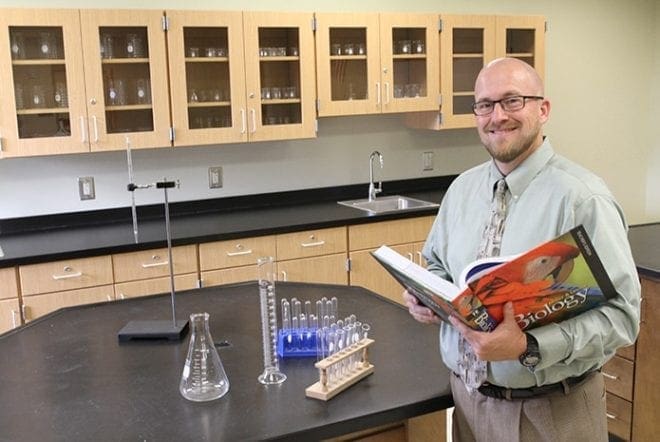 Preston Bazemore taught science at Blessed Trinity High School, Roswell, for 15 years before moving over to Notre Dame Academy High School, Duluth. Bazemore will teach standard and honors biology and serve as the high school’s athletic director. Photo By Michael Alexander