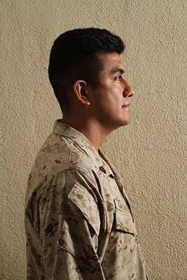 Jose Salvatierra, veteran of the U.S. Marine Corps, served from 2001 to 2008, including tours in Japan, Thailand and Iraq. He is a parishioner at Our Lady of the Americas Mission, Lilburn. Photo By Michael Alexander