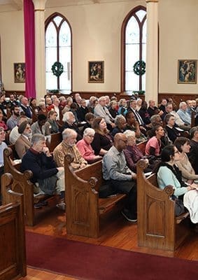 A crowd of some 200 people attended the Dec. 10 program entitled “Justice and Mercy: An Interfaith Call to End the Death Penalty.” It took place at the Shrine of the Immaculate Conception, Atlanta, and it was sponsored by the Interfaith Coalition to End the Death Penalty. Photo By Michael Alexander