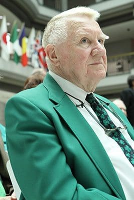 Davant Turner attends the Father Thomas O’Reilly memorial ceremony at Atlanta City Hall. Turner is a member of the Hibernian Benevolent Society of Atlanta’s Father O’Reilly memorial committee. As a local custodian of Atlanta Irish history, he is also on the committee that oversees the Hibernian Benevolent Society section in Oakland Cemetery. Photo By Michael Alexander