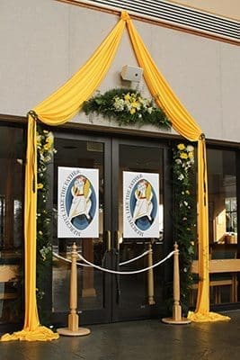 The Holy Door of Mercy at St. Philip Benizi Church, Jonesboro, was the fourth of the seven Holy Doors located in churches throughout the Atlanta Archdiocese to be opened. It occurred on Jan. 25, the feast of the Conversion of St. Paul. Photo By Michael Alexander